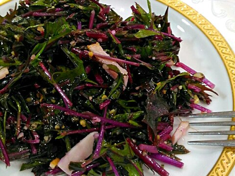色がキレイ♡紫水菜のフレッシュサラダ